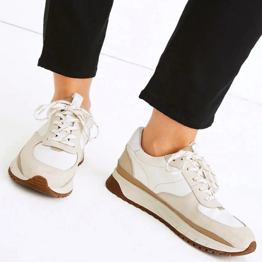 Madewell Kickoff Trainer Sneaker in Leather size 7